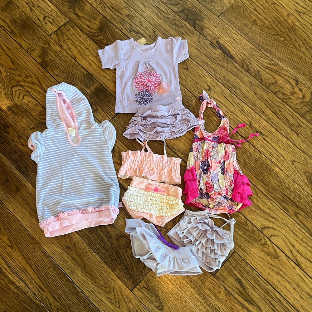 Ruffle Butts Girls 3-6 Month Clothing, Summer